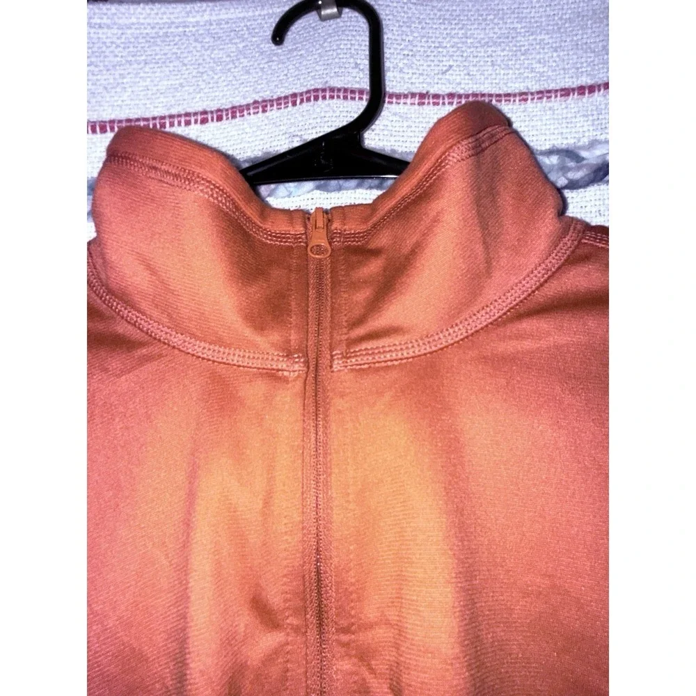 The‎ North Face Men's Orange 1/4 Zip Pullover Sweatshirt M -Long Sleeve Graphics